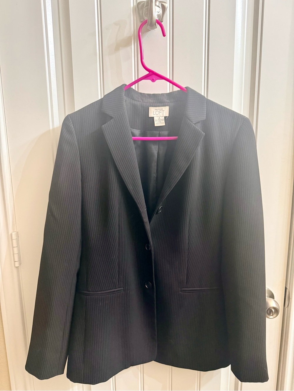 LOFT Black Pinstripe Women's Blazer